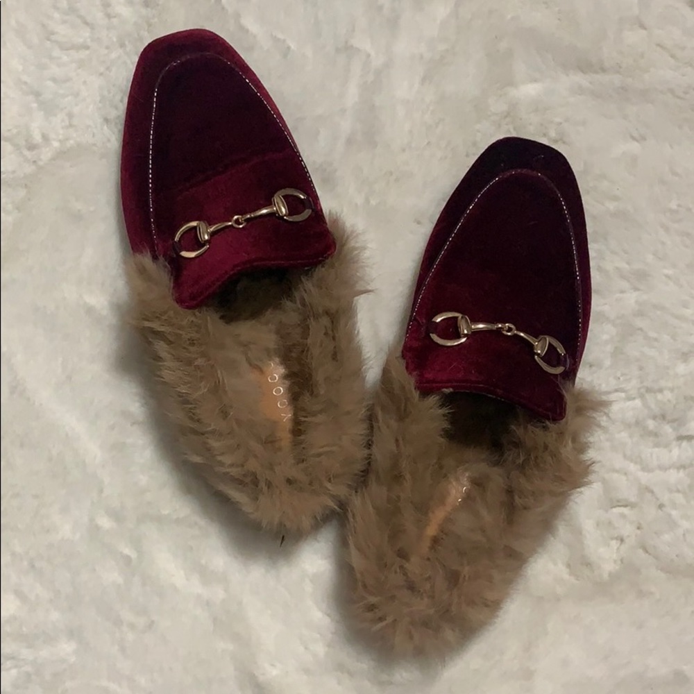 Velvet Red Loafers